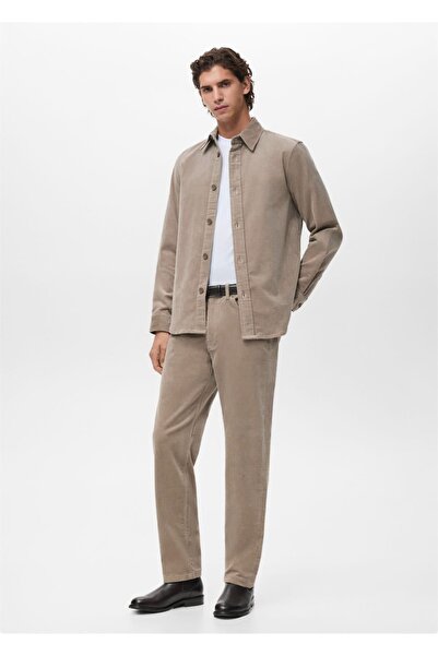 MANGO Man Fitilli kadife pamuklu gömlek ceket