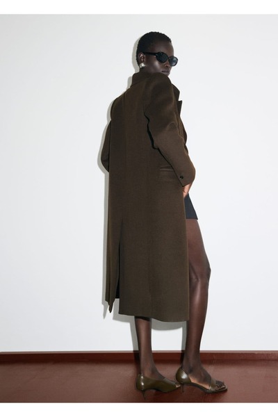 MANGO Woman Kruvaze yün palto