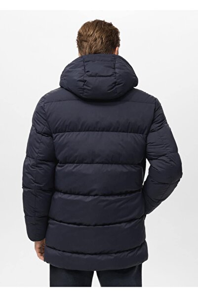 MANGO Man Kapüşonlu su geçirmez kapitone anorak