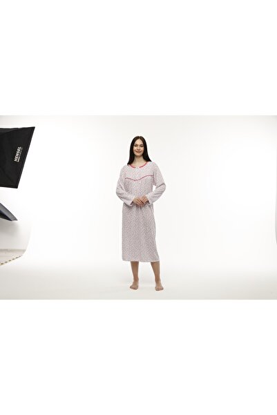 Mako Hospital Nightgown Long Sleeve Cotton Seasonal Standard Size