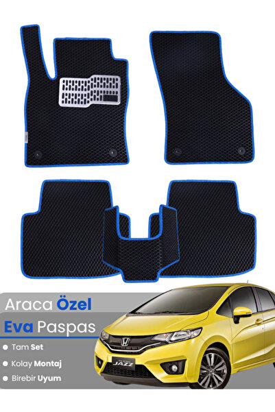 stiloto مجموعة كاملة من دواسات EVA متوافقة مع سيارة هوندا جاز هاتشباك (2012-2...