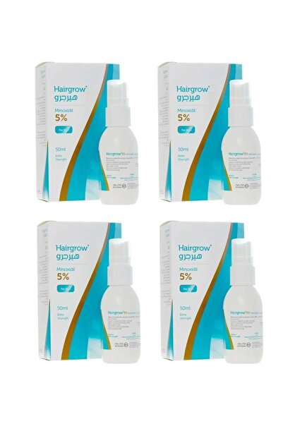 Hairgrow منشط نمو الشعر مينوكسيديل ٥٪ ٥٠ مل، ٤ عبوات