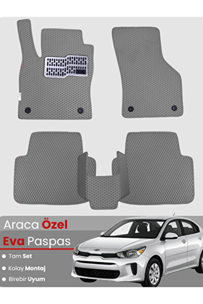 stiloto طقم كامل من دواسات EVA متوافقة مع سيارة كيا ريو (2018-2025) - مخصصة ل...