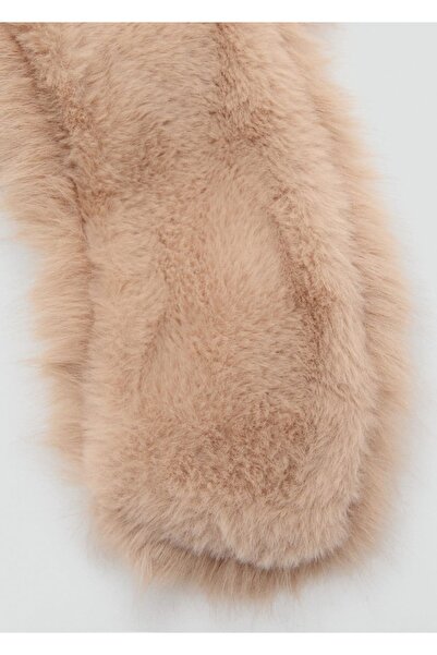 MANGO Woman Kürk görünümlü atkı