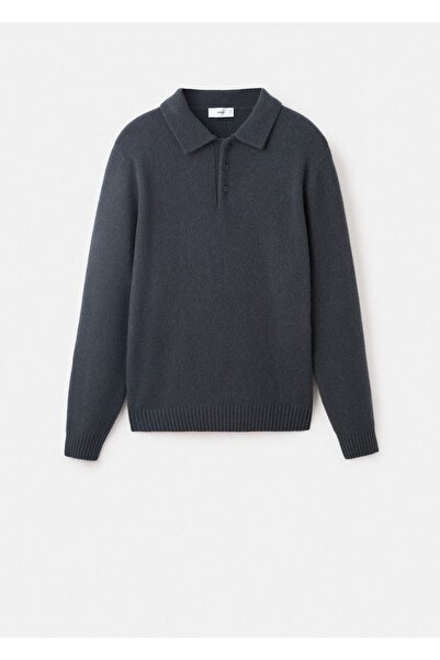 MANGO Man Yün karışımlı triko polo kazak