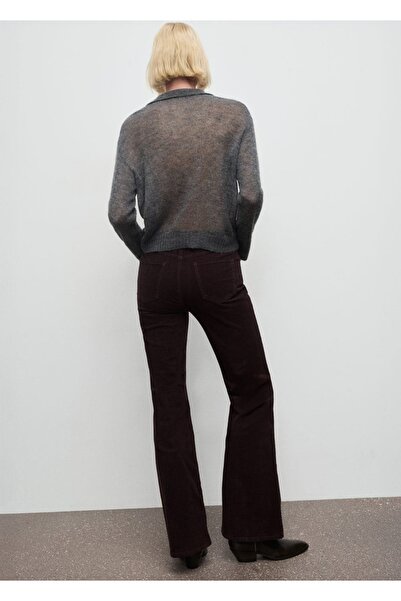 MANGO Woman Kadife flare jean pantolon