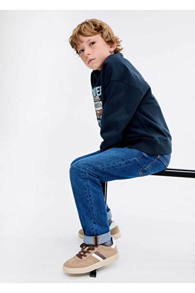MANGO Kids Gemustertes Baumwoll-Sweatshirt