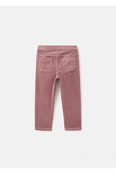 MANGO Baby Düz kesim fitilli kadife pantolon