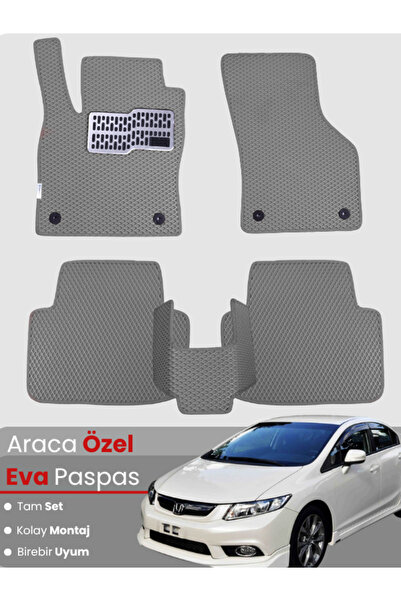 Genel Markalar HONDA CİVİC FB7 SEDAN (2012-2015) Uyumlu EVA Paspas Tam Set–Ar...