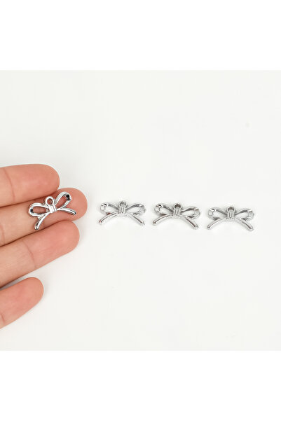 yfhobi 1 Adet - 20 mm Fiyonk Metal Uç, Takı İçin Charm Uç, Rodyum Kaplama 1.K...