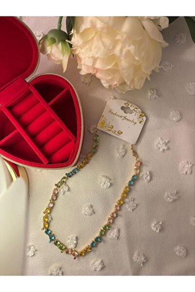 Fashion Jewellery Zarif Taşlı Kolye