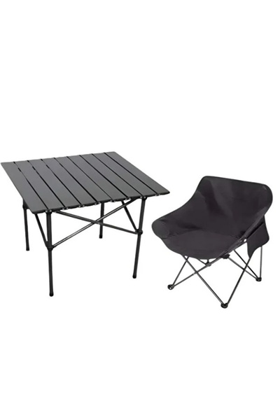 Generic Outdoor Picnic Set 2 Chairs and Table Folding Lightweight Portable Made of High Quality Fabric