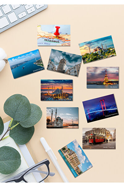 Tasarımistan İstanbul Magnet Seti 10 Adet 6x8,5 Cm Fotoğraf Baskı Kalitesinde...