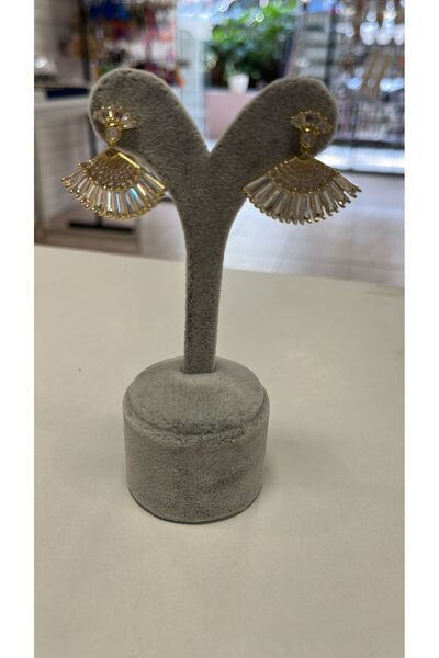 Nazbijuterii Yelpaze küpe gold renk