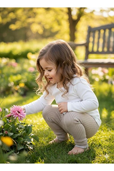 meriç bebe - bütün çocuklar melektir. mrc Unisex Ribbed Thick Knit Winter Knitwear Leggings Flexible Form-Fitting, Comfortable and Warm