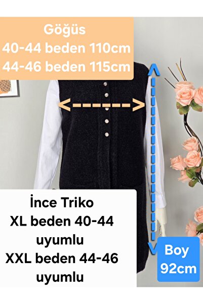 ENDAMIM Long Wool Knitwear Front 3 Buttons Plus Size Knitwear Vest