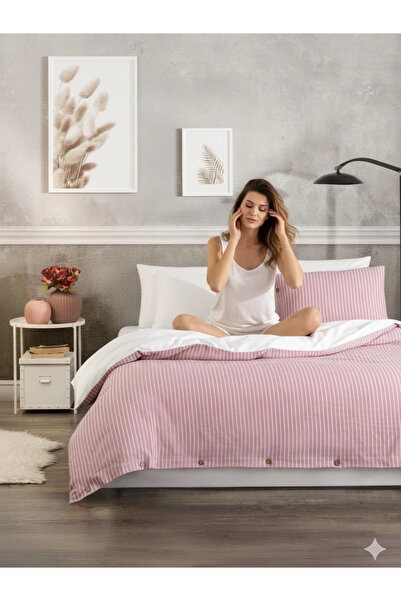 JOLLY HOME طقم غطاء لحاف مزدوج مصنوع من القطن بنسبة 100% من رانفورس - مع ملاء...