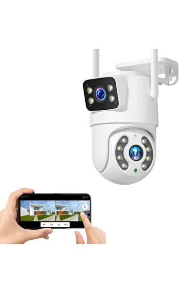 SeLeSe Camera de supraveghere dubla WIFI SeLeSe, exterior/interior, 8MP, Ultra HD, 5X zoom, rotire, leduri