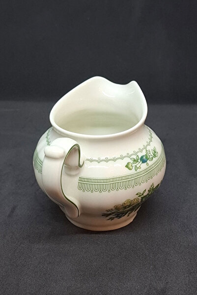 Hutschenreuther German Antique Porcelain Green Milk Jug Sauce Bowl 240 ml