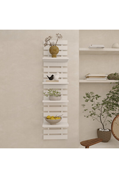 klubeconcept Dekoratif MDF Duvar Çiçekliği Modern Çıtalı Tasarım Saksı ve Aks...