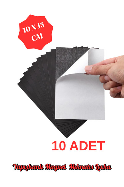 Tasarımistan Yapışkanlı Mıknatıs Levha 10x15cm 10 Adet