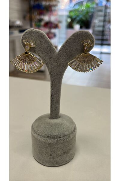 Nazbijuterii Yelpaze küpe gold renk