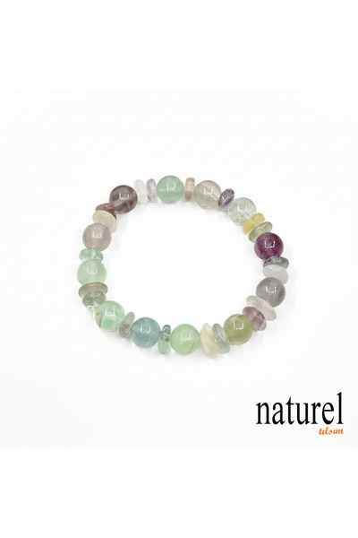 Naturel Tılsım سوار من الحجر الطبيعي الأصلي من الفلوريت (فلوريت) مقاس 10 مم |   وضوح العقل والتركيز