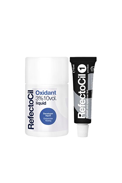 Refectocil Kaş ve Kirpik Boyası No: 1 + %3 10 Vol. Sıvı Oksidan 100 ml SİYAH