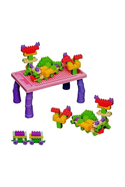 ileri grup 100 Piece Building Block Set (Table Lego Set) - Pink