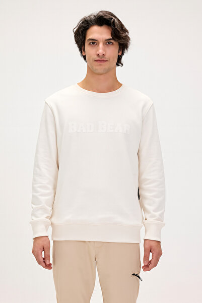 Bad Bear Men's Printed Sweatshirt Snow Marshmallow Crewneck