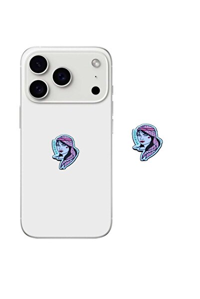 Generic Mobile Phone Or Laptop Metal Adhesive Sticker - Jordanian Girl Shape Design