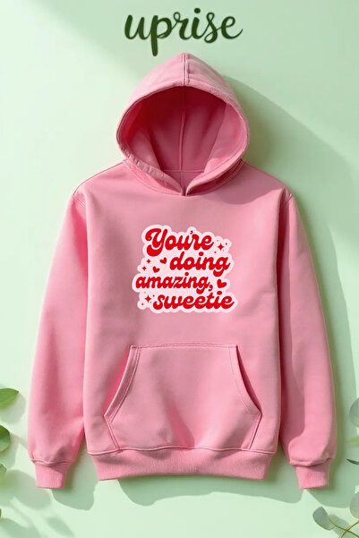 Vordevia You Are Doing Amazing Sweetie με τύπωμα Φούτερ από βαμβάκι 3 νήματα O oversized