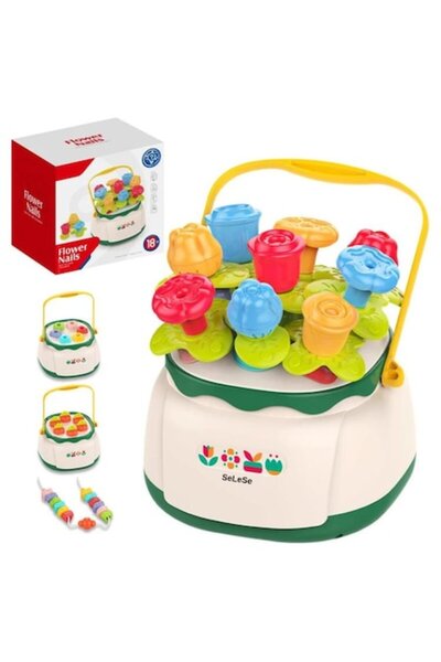 SeLeSe Educational building toy for early childhood development, creative flower basket
