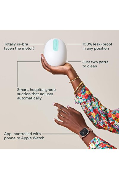 Willow Quiet & Hands-Free, Portable, in-Bra Double Electric Wearable Breast Pump with App (27mm)