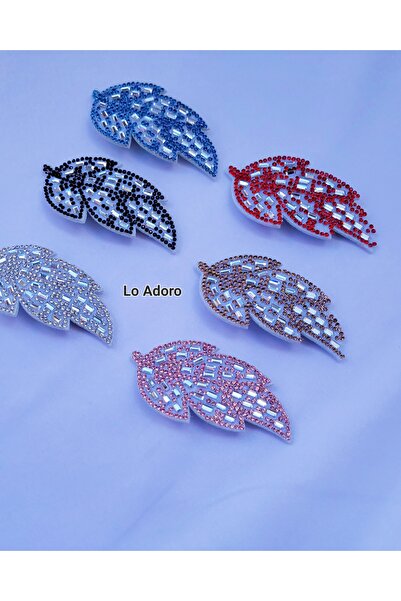 LO ADORO 6 Pieces Leaf Red Blue Pink Gold