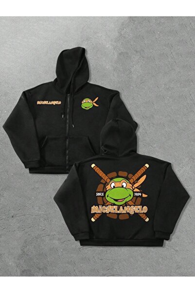 FULL TOLERANCE سترة نينجا تيرابلايز ميشيلانجيلو ذات القلنسوة والسحاب