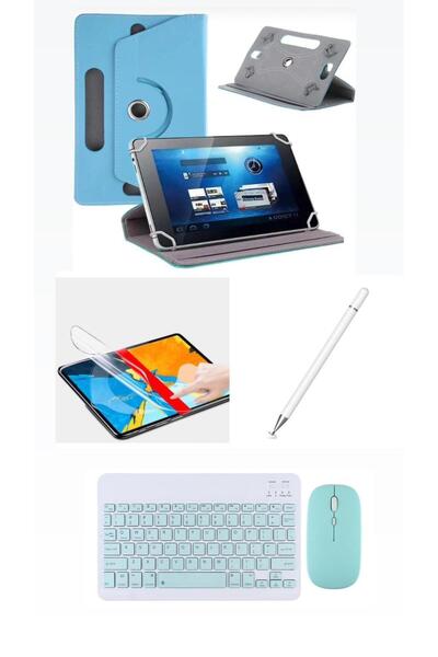 Nomker Samsung Galaxy Tab A11 SM-X133 8.7'' Uyumlu 4in1 Set Klavye Mouse Kılı...