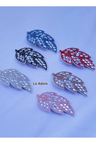 LO ADORO 6 Pieces Leaf Red Blue Pink Gold