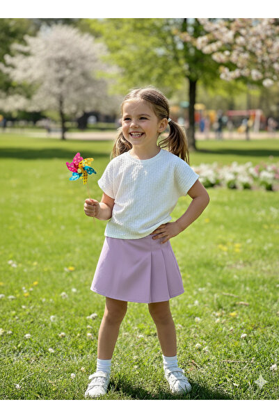 FESSHERA KİDS Κοστούμι για κορίτσια με φούστα, μπλούζα και πλισέ φούστα, σετ 2 τεμαχίων, εορταστικό και καθημερινό, για κορίτσια