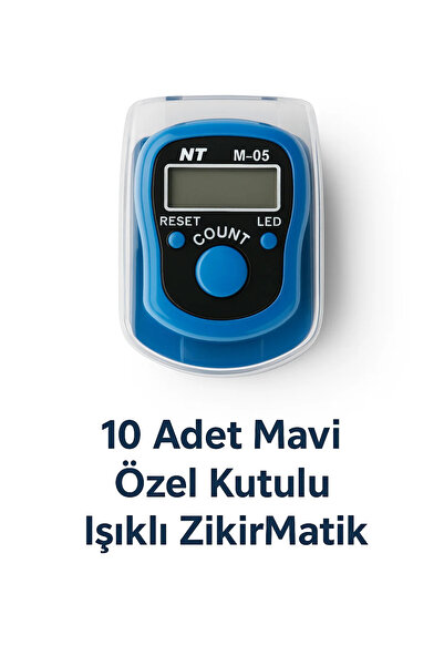 LookBuyTake 10 Pieces Blue Color Special Boxed Digital Illuminated Zikirmatik...