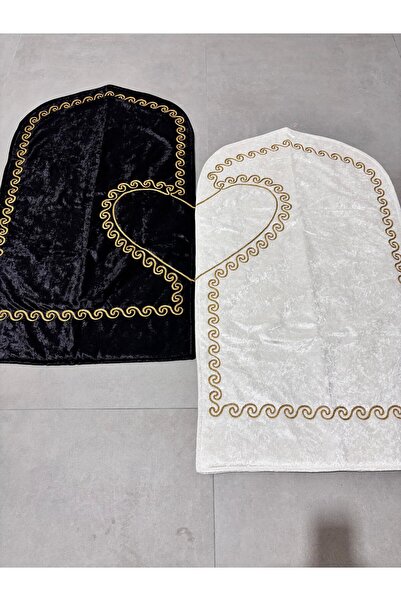 Mustgross Heart Prayer Rug & Matching Couple Prayer Rug & Bride Groom Bundle & Gift & Dowry & Embroidered Prayer Rug