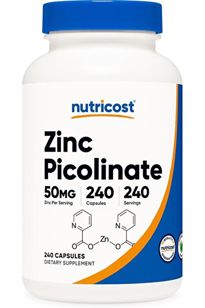 Nutricost Zinc Çinko Picolinate 50mg 240 Vegetarian Caps