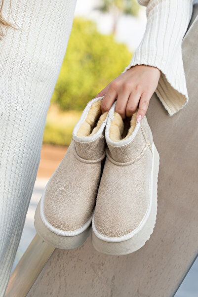 Daxtors Γυναικείες μπότες Uggo με επένδυση από γούνα, ανθεκτικές στο κρύο