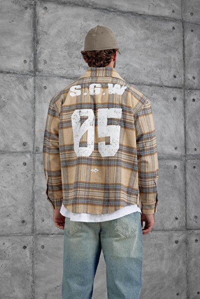 NOMARC Καφέ πουκάμισο με στάμπα Nmrc Oversize