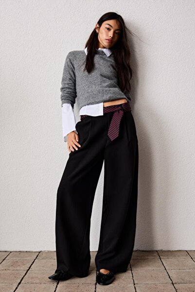 Bershka Çift kumaşlı hacimli pantolon