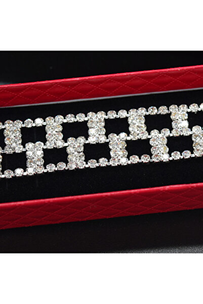 FashionForYou Elegant Stania bracelet, with semi-precious stones, in box, for women, silver, BS015