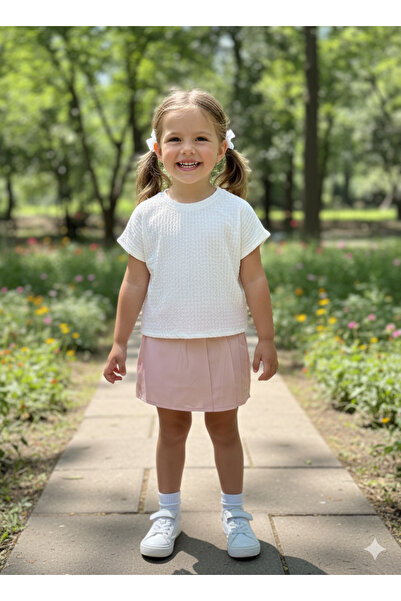 FESSHERA KİDS Κοστούμι για κορίτσια με φούστα, μπλούζα και πλισέ φούστα, σετ 2 τεμαχίων, εορταστικό και καθημερινό, για κορίτσια