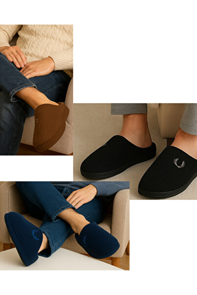 birrbazaar Чоловічі зимові легкі зручні хутряні пухнасті безшумні домашні капці