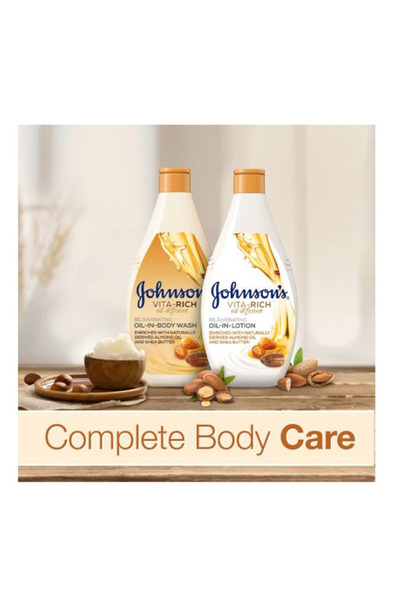 Johnson Johnson's Body Wash 400ml Vita-Rich with Almond Oil and Shea Butter