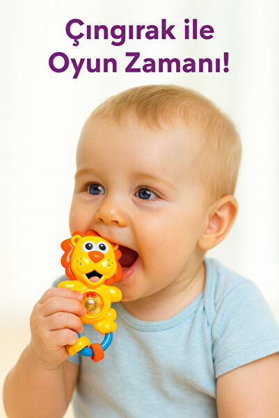 Kiddico Toys Aslan Çıngırak - Diş Kaşıyıcı